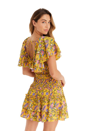 Aviva Dress | Yellow Floral