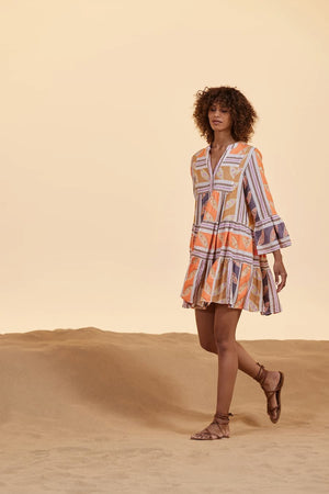 Open image in slideshow, Hermosa Dress | Orange/Lila
