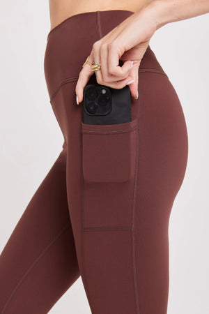 Warm Core 7/8 Leggings | Brown