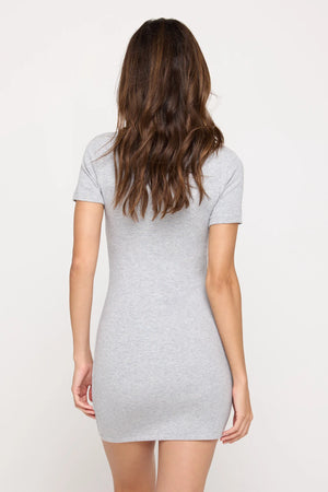 Celine Scoop Neck Dress | Heather Grey